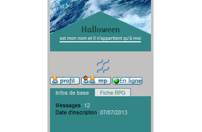 Halloween profil message onglet
